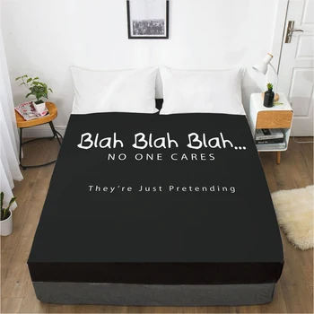 

Black Fitted Sheets Mattress Cover With Elastic Band 3D Bed Sheet Linens 150x200 135x200 Bed Sheet Customize any size design