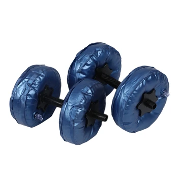 

2Pcs/Set Portable Adjustable Water-Filled Dumbbell 5-10Kg Pvc Dumbbell Yoga Bodybuilding Water Park Gym Barbells Fitness Worko