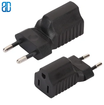 

EU European 3Pin Male To Nema 5-15R USA 3 Pin Female Adapter US 3 Prong to EU Europe Travel Plug Connector