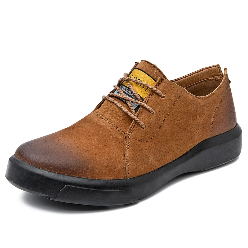 

Men Shoes men Casual Genuine Leather shoes Retro British style business men's shoes sneakers men