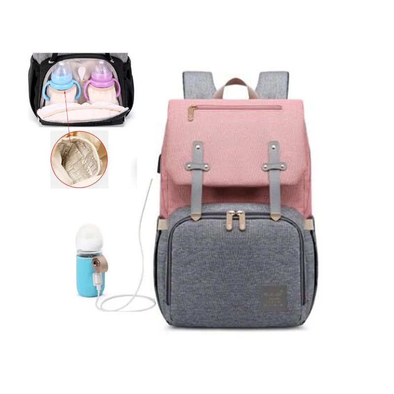USB Водонепроницаемая сумка для подгузников для мам, рюкзак для подгузников для мам, женский рюкзак для коляски, дорожная сумка для младенцев, Сумка с изоляцией для ухода за ребенком