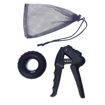 

22LB - 70LB Hand Grip Wrist Forearm Exerciser 100 lbs Gripper Ring Carry Bag