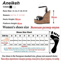 Aneikeh NEW Sexy Shoes for Women 2025 Fashion Platform Sewing Wedges High Heels Patchwork Retro Sandals Summer Femmes Chaussures - Image 6