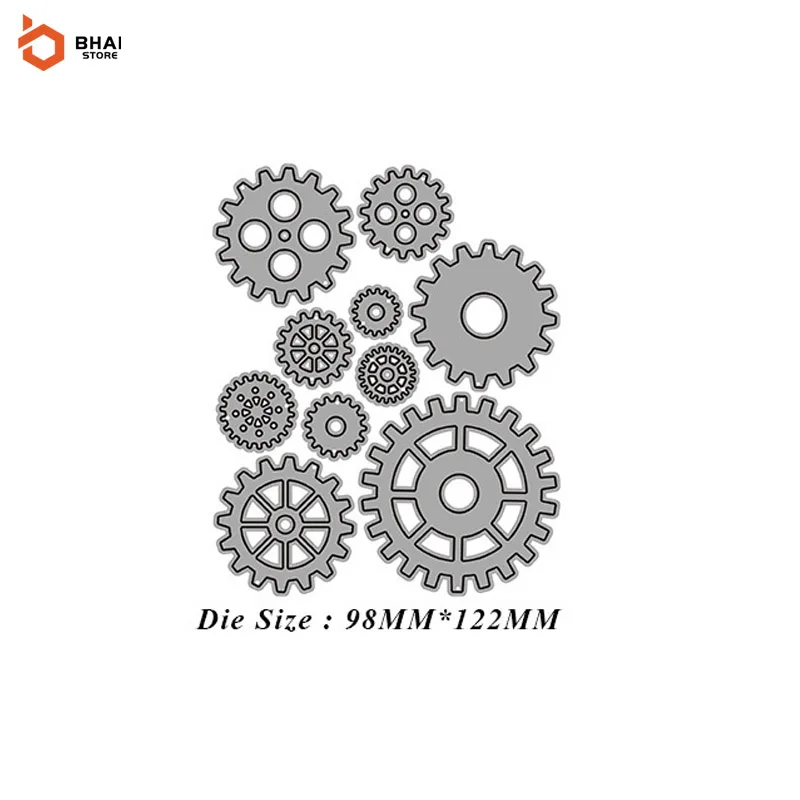

Carbon Steel Metal Cutting Die Mechanical Gear Suitable for Decorative Scrapbook Album Festival Card Making 2021