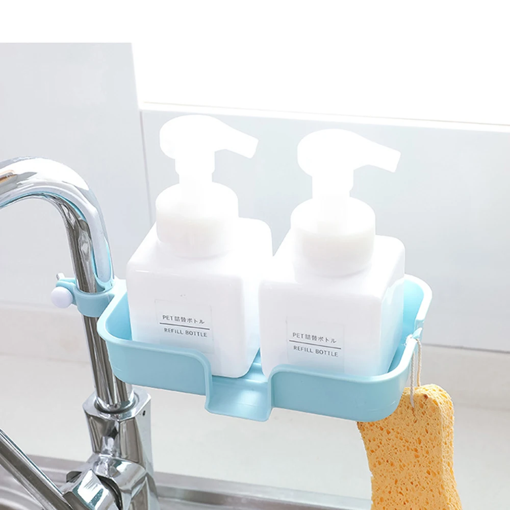 

1 PCS Kitchen Sink Sponge Storage Rack Dish Drain Soap Brush Organizer Kitchen Bathroom Accessories Towel Holder Storage Rack