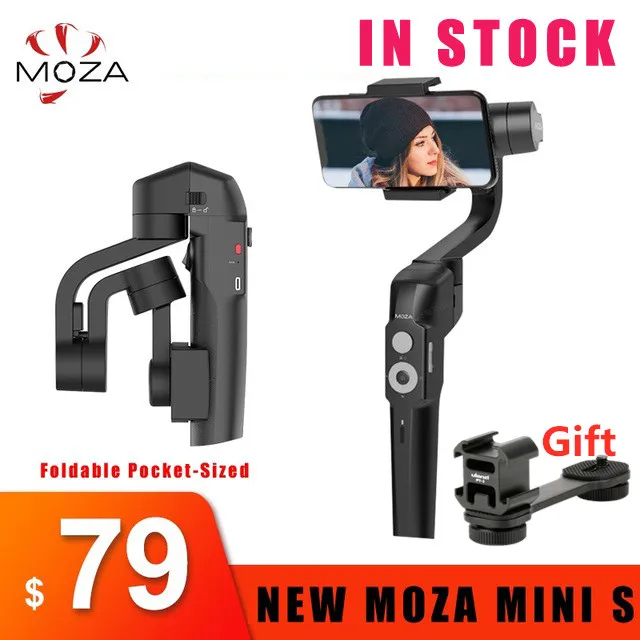 Mini S Moza Mini-MI смартфон ручной 3-осевой и портативный монопод с шарнирным замком стабилизатор Экшн камеры selfie Телефон Штатив «стедикам» для Поддержка Вес 300G PK гладкой 4 Q - Цвет: Mini S