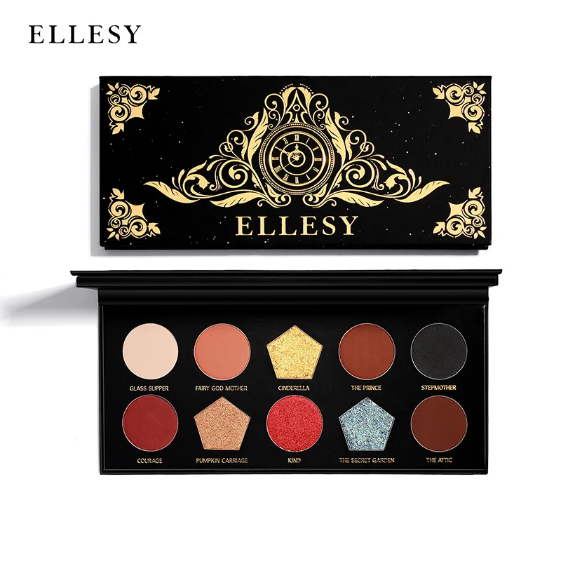 ELLESY Brand Earth Color Matte Shimmer Glitter Eyeshadow Pallete Nude Blue 10 Color Long-lasting Eye Shadow Makeup ELLESY Brand Earth Color Matte Shimmer Glitter Eyeshadow Pallete Nude Blue 10 Color Long-lasting Eye Shadow Makeup