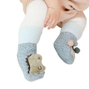 

2019 NEW Baby Girls Boys Anti-slip Socks 3D Animal Infant Newborn Cartoon Socks Winter Warm Cotton Soft Ankle Socks 0-3Y
