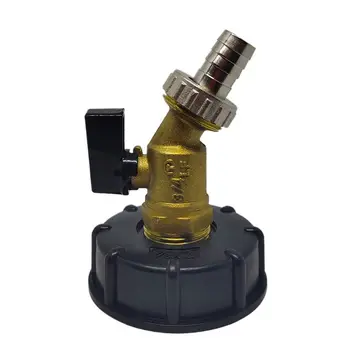 

IBC Tote Faucet Pagoda Outlet Nozzle Water Tank Valve Adapter Brass Quick Hose Fitting Coarse Thread Connector Tool