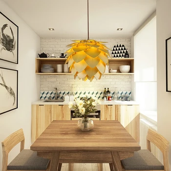 

Modern Pendant Lights Pinecone Kitchen Lamp for Dinning Living Room Restaurant LED Loft Lighting Vintage Wood Lamp Cord Pendant