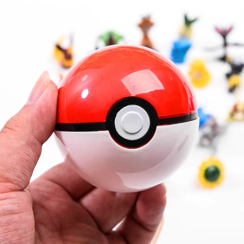 Pokeballs de elfo de 7CM para mascotas, figuras de Pokeballs con figuras de 2-3cm, muebles para dormitorio para niños