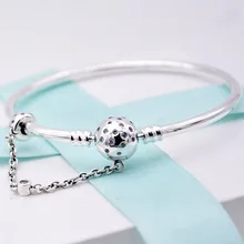 Оригинальная шаровая Пряжка для браслета на запястье в горошек, украшенная камнями, подходит для бусины из стерлингового серебра 925, браслетов-шармов Diy, европейские ювелирные изделия