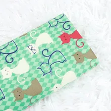 Полметра простой хлопок ткань с животным принтом кота ручной работы DIY одежды платье Детская ткань хлопок CR-285