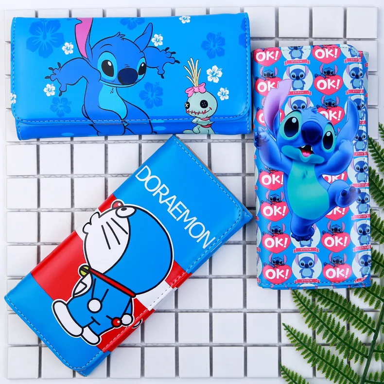 

Disney Stitch New Cartoon Student Long Wallet Multifunctional Male And Female Student Card Case Wallet Children's Coin Purse