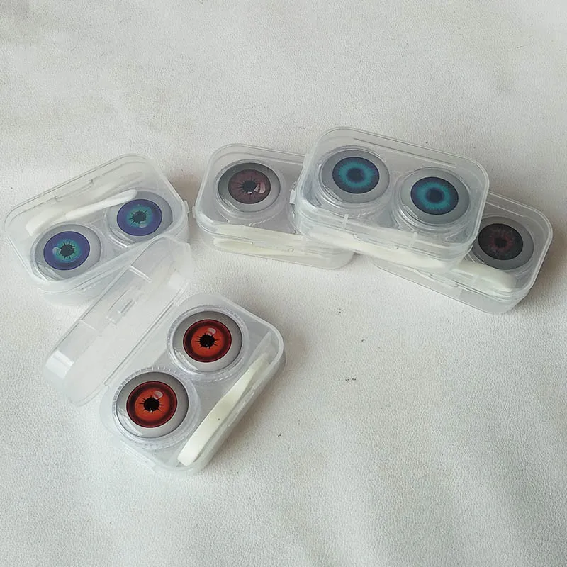 Коробка для контактных линз с мультяшными аниме Глазные яблоки деко Кристальный круглый чехол с ПП сберегающей коробкой маленькая коробка для контактных линз(без объектива