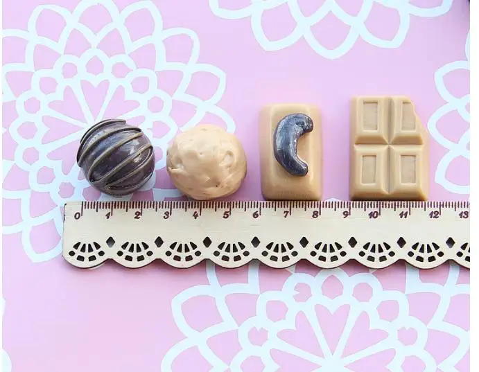 50 шт./партия милые Kawaii еда DIY игрушки детские аксессуары Шоколадные бары Статуэтка мини-игрушки для моделирования