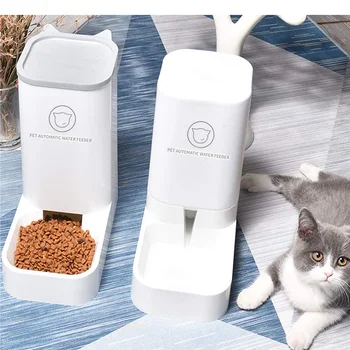 

3.8L Large Dog Cat Feeders Water Dispenser Fountain Bottle Set Plastic Automatic Pet Feeding Drinker Water Bowl Pet Supply