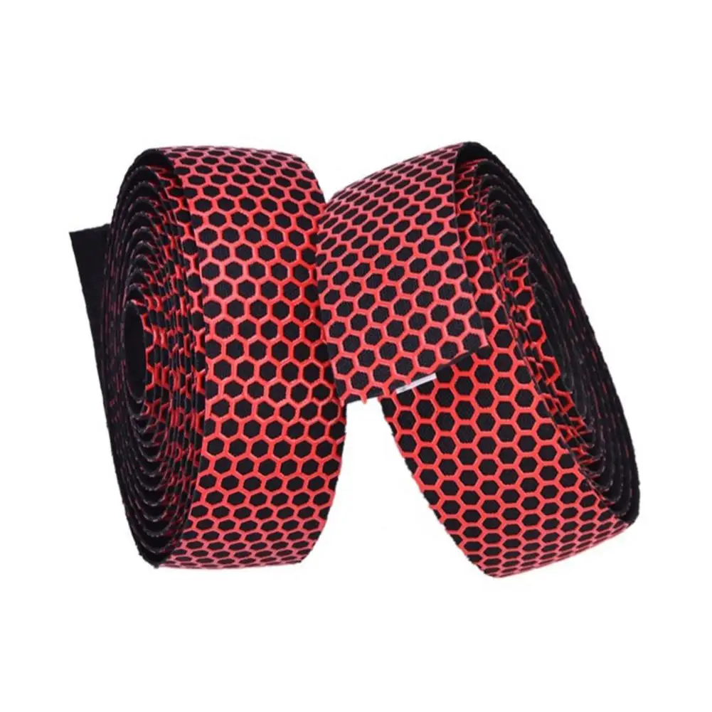 Mountain Road Bike Handlebar Tape Honeycomb Design Anti-Slip Silica Gel Shock Absorption Cycling Bar Tape Bicycle Accessories