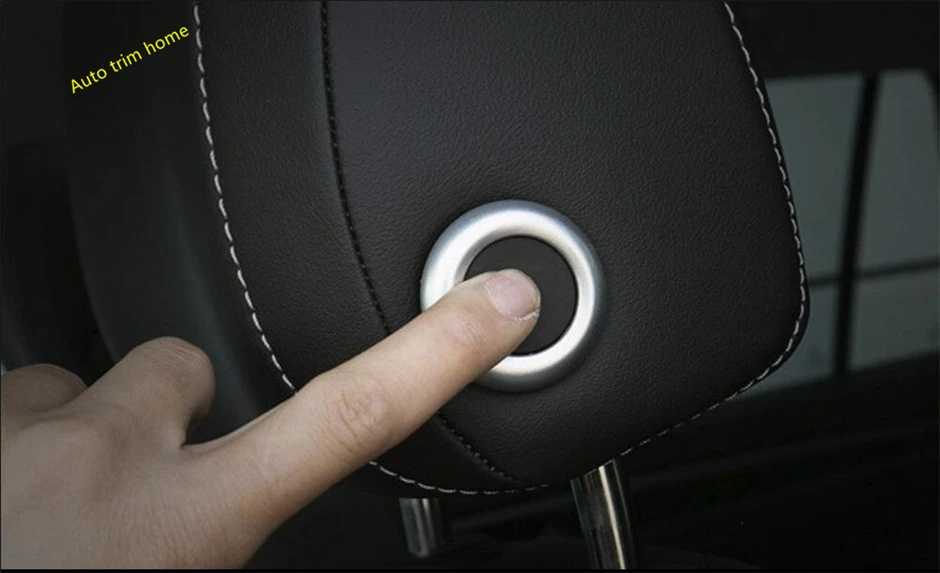 Lapetus Автомобильная подушка для сиденья подголовник кнопка кольцо отделка 2 шт. для Volkswagen T-Roc T Roc /матовая/углеродное волокно стиль