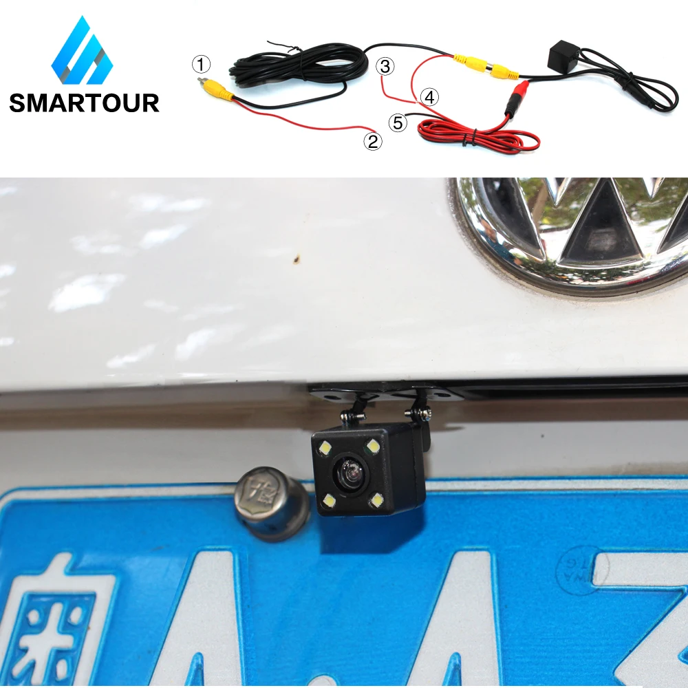 Интеллектуальная динамическая траектория Smartour, Автомобильная камера заднего вида HD, Автомобильная камера заднего вида, автомобильная Водонепроницаемая парковочная система