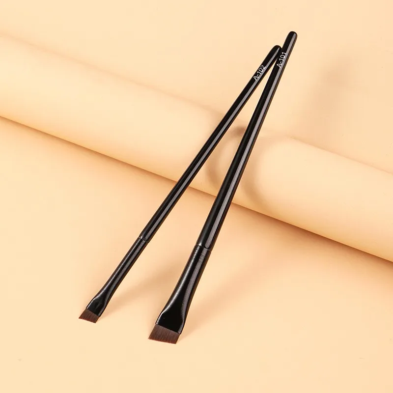 Ultra-fino angled liner maquiagem escova-precisão gel delineador inclinado lash linha sobrancelha definer cosméticos cílios beuaty ferramentas