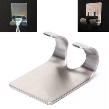 

1 PC New Men Shaving Shaver Shelf 304 Stainless Steel Razor Holder Shaving Razor Rack Bathroom Viscose Razor Hook