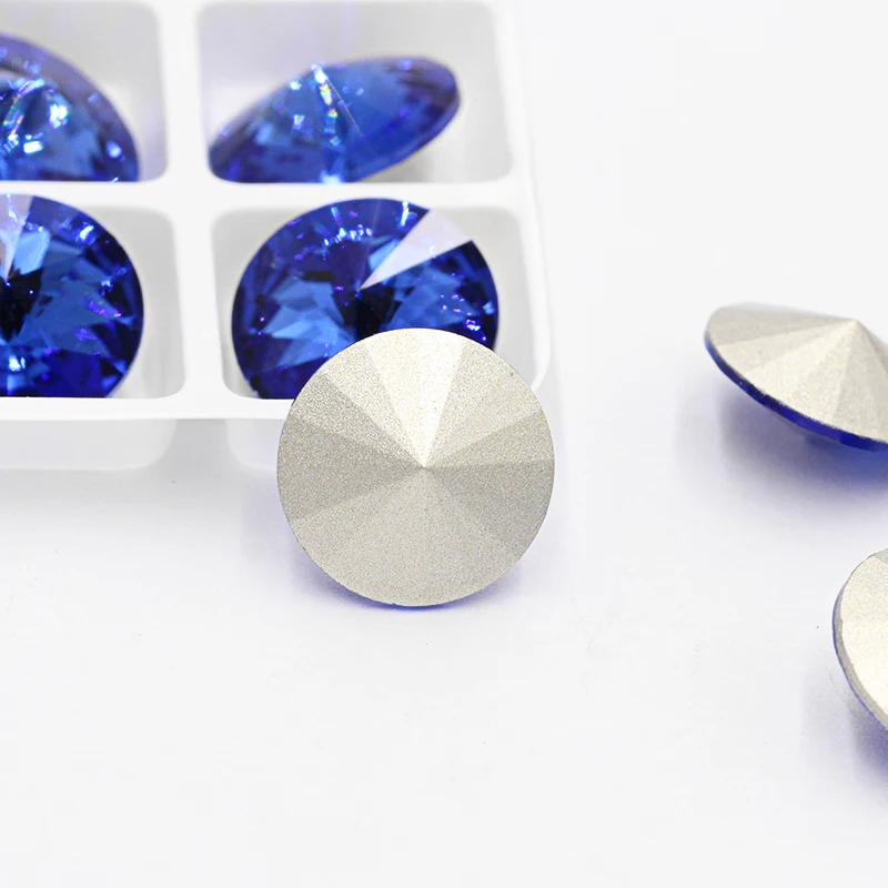 Blue Rose Mixed Round Crystal Glass Rhinestones for Craft and Clothing Decoration