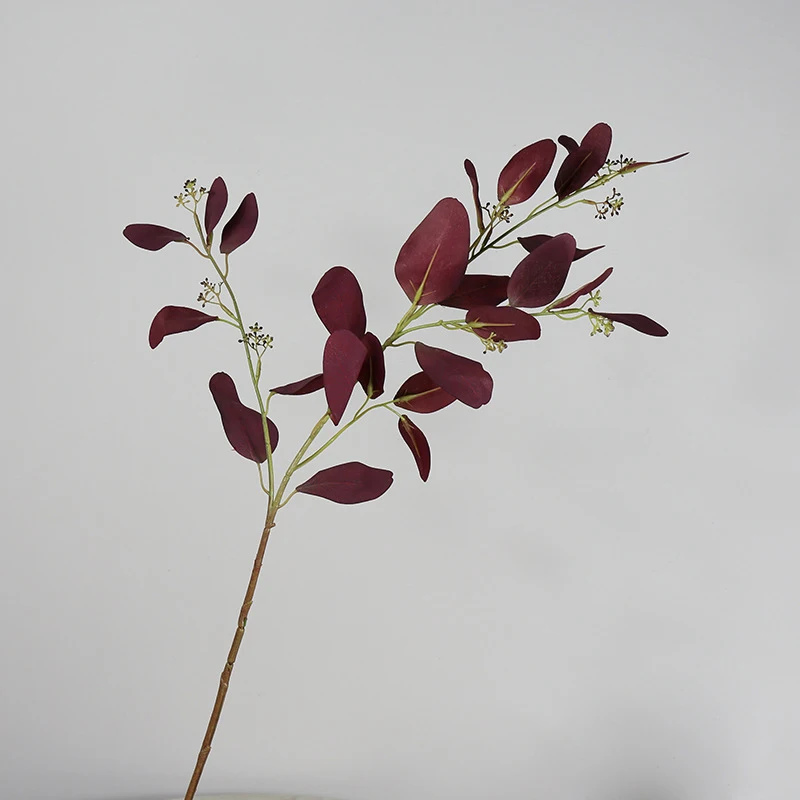 Wine Red Пластиковые водоросли Matsutake трава маленький шар с листьями цветок композиции искусственные цветы для дома Свадебные украшения поддельные растения - Цвет: Wine Red