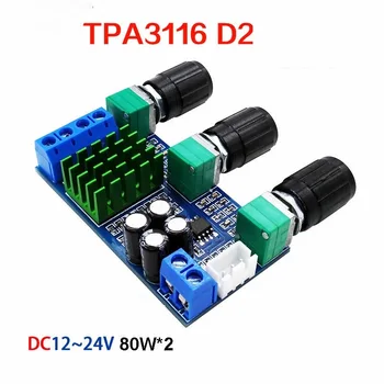 

2*80W 2 Channel TPA3116 digital Power Stereo Amplifier Board TPA3116D2 Treble Bass Regulating With NE5532 TPA3116D2 Audio Amp