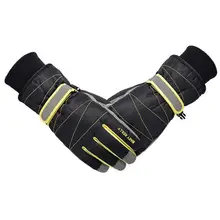 Лыжные перчатки мужские зимние сенсорный экран водонепроницаемые ветрозащитные мотоциклетные холодные плюшевые хлопковые утолщенные перчатки