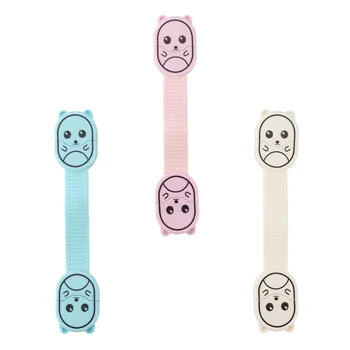 

3pcs Safety Locks Creative Practical Plain Color Household Safety Strap Locks Protective Locks Safety Cabinet Lock for Kids Baby