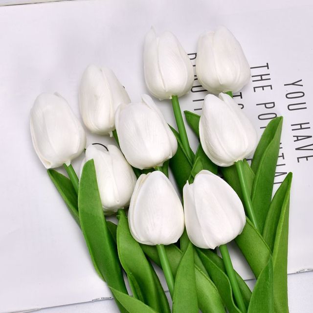 PU Tulip Artificial Flower Real Touch Artificial Bouquet Fake Plants For Wedding Decoration Flowers Home Garden Decor