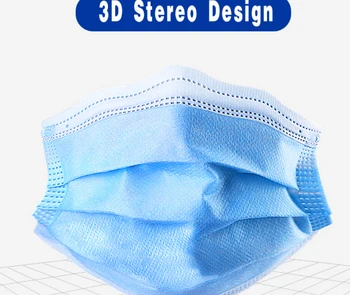 

50PC 3 Layer Protector Face Mask Disposable Protective Mask Ship From USA