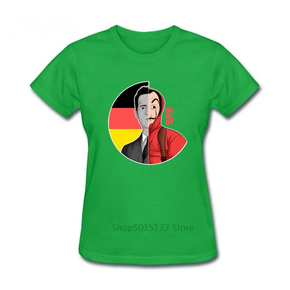 Забавный дизайн BERLIM La Casa De Papel женская футболка Money Heist Tees сериал для девочек