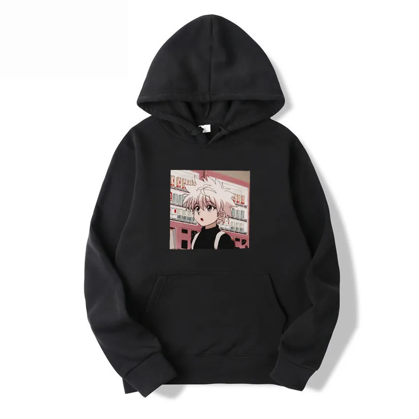 Japanese Anime Funny Killua Eyes Killua HxH Hoodies 2020 Winter Japan