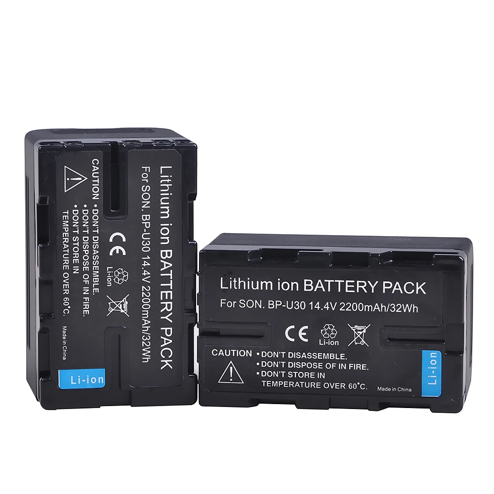 Bateria da Câmera para Sony Batmax bp U60 U90 Pmw Xdcam ex 100 150 160 200 Ex1 Ex3 f3 F3k Bp-u30 U30 Bpu30 2200mah - Image 2