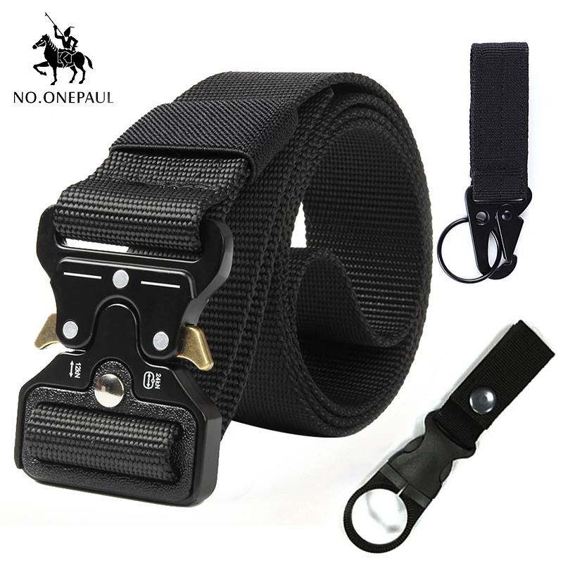 kk Package 1-2 black NO. ONEPAUL мужской Регулируемый военный тактический ремень для спорта на открытом воздухе Прочный высококачественный модный - Цвет: kk Package 1-2 black