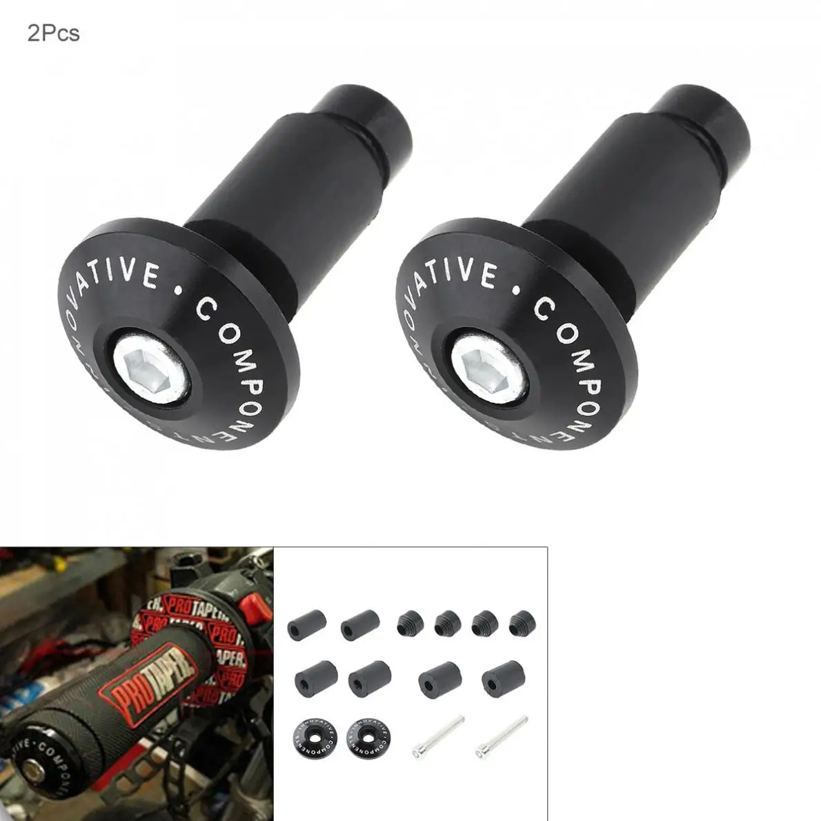 2 шт./лот рукоятка рулевого колеса мотоцикла Концевая ручка Хвостовая