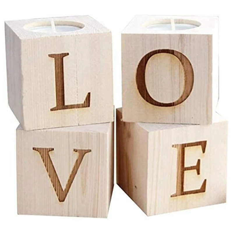 Living Room Candle Holder Romantic Craft Tea Light Stand Wedding Decoration 4Pcs/Set | Дом и сад