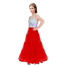 Трапециевидная фатиновая плиссированная юбка танцевальная юбка-пачка для вечеринки Элегантная Дамская длинная юбка в стиле ретро юбка из кристаллов