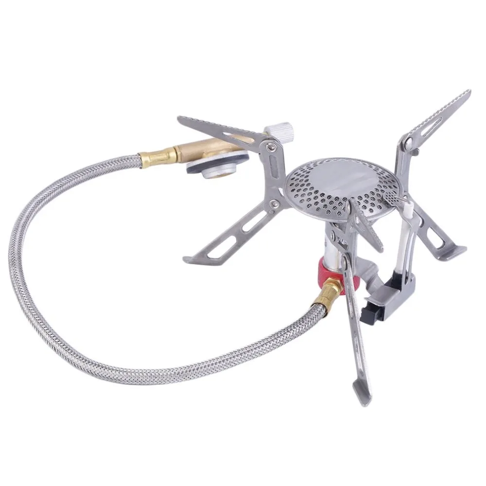 Stainless Steel Europe Japanese Dpower Handheld Portable Folding Camping Gas-powered Stove with Piezo Ignition Promotion