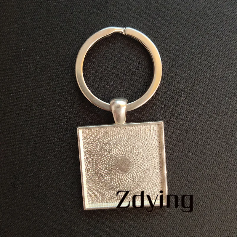 ZDYING 5 шт. античная бронза/серебряный брелок для ключей база подходит 25 мм стеклянные Брелоки-украшения DIY аксессуары для ювелирных изделий - Цвет: 003