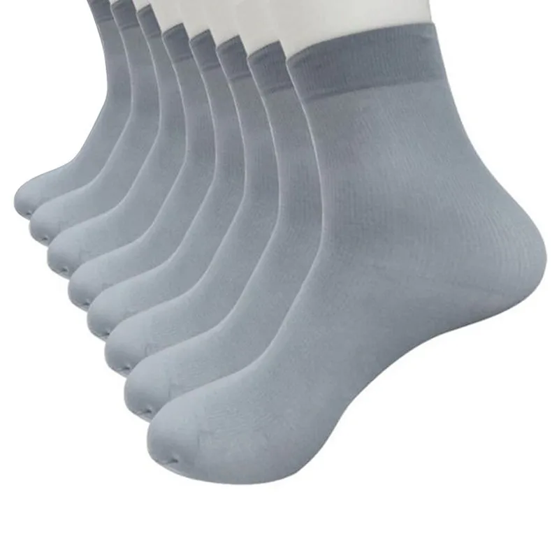 8 пар бамбуковых носков Hocok, ультратонкие эластичные шелковистые короткие шелковые мужские носки, популярные дышащие носки Soxs Meias, эластичные носки