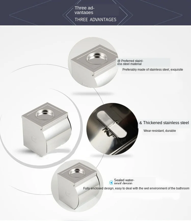 Shengruijia 304, нержавеющая сталь, водонепроницаемая коробка для салфеток, Туалетная карта, барабан, дырокол, коробка для туалетной бумаги, держатель для бумаги