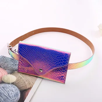 

Laser Color Fashion Belts Ladies New 2019 Street Style Wild High Quality 105CM PU Alloy With Waist Pack Accessories Waist Belts