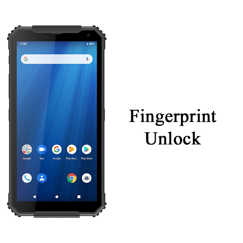 Fingerprint Unlock UNIWA P6300 6 дюймов Android мобильный телефон IP68 прочный планшет с двумя нано сим-картами 3 ГБ ОЗУ 32 Гб ПЗУ Быстрая зарядка 3,0 двойная камера 5000 мАч - Цвет: Fingerprint Unlock