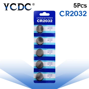 

5-PACK CR2032 Button Batteries BR2032 DL2032 ECR2032 Cell Coin Lithium Battery 3V CR 2032 For Watch Electronic Toy Remote