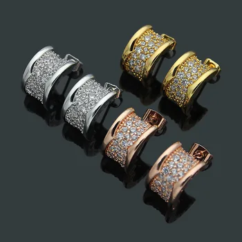 

Wholesale high version full bore small waist Earrings B rose gold sky star Earrings foreign trade small waist Earrings