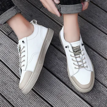

Low Help Shoes Youth Casual Shoes Male All-match Shoes Male Trend Four Seasons Leather Shoes Drive Shoe Dawdler