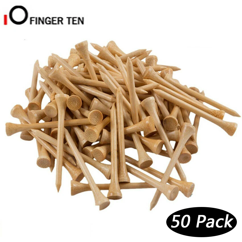 Wood 70mm 50pcs Лидер продаж 50 шт. прочный держатель для мяча из твердой древесины для гольфа тройники дерево 83 мм 70 мм учебные принадлежности для гольфа - Цвет: Wood 70mm 50pcs